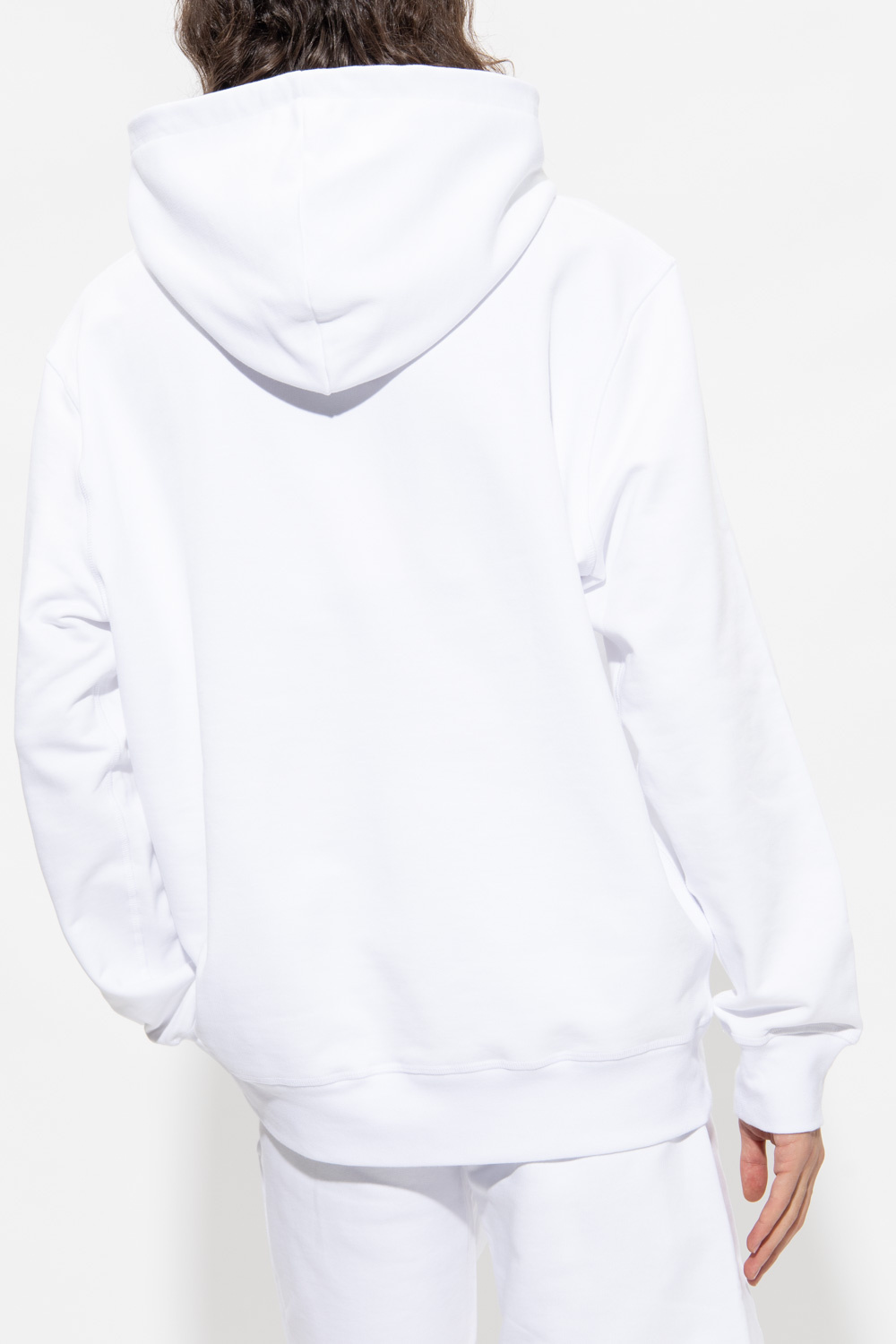 パーカー・フーディ alexander mcqueen FW25 HOODED SWEATSHIRT (839217 QTADU0438) Black Logo-Print Cotton-Jersey Hoodie | MCQUEEN | MR PORTER